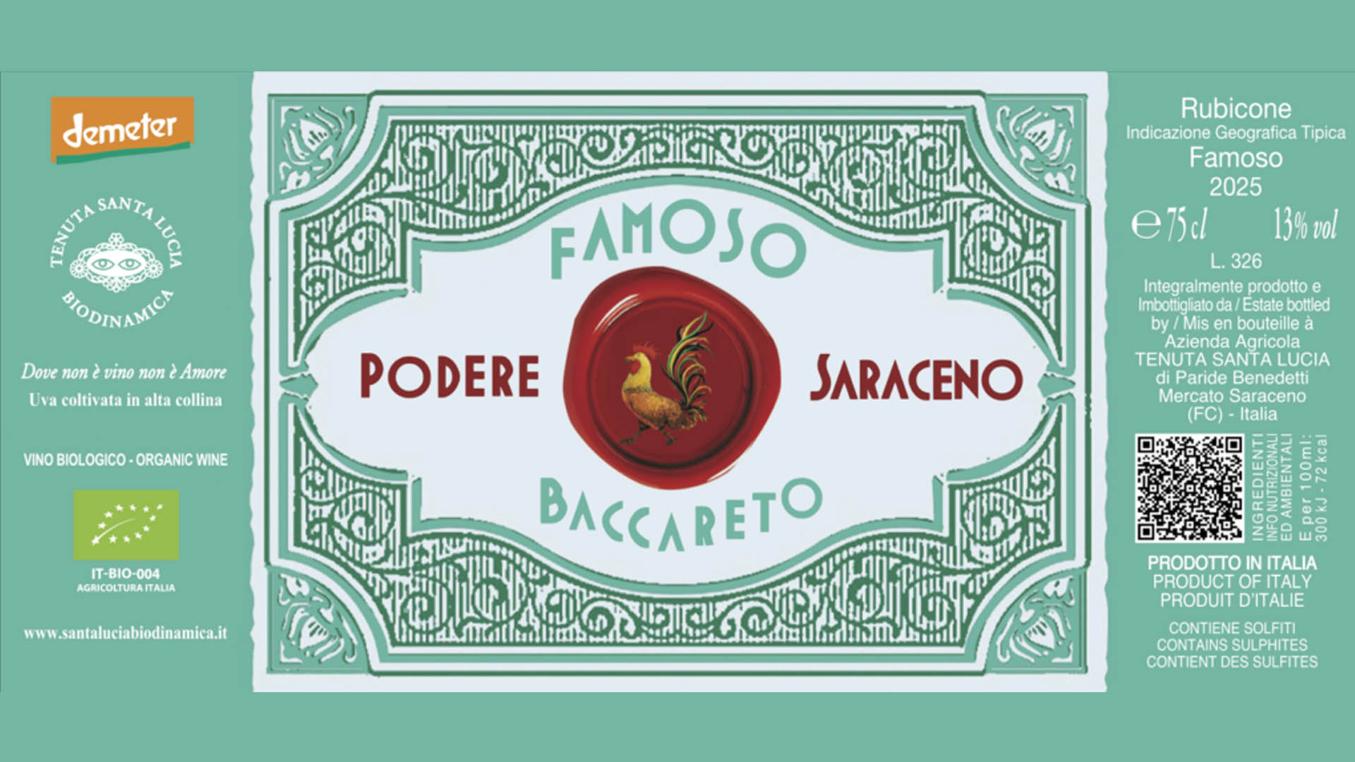 SANTA LUCIA Baccareto Famoso, 0,75l